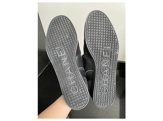 Sneakers Chanel in pelle nera Taglia 41 Nero - vista 8