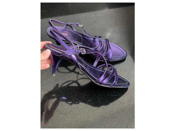 Prada Leder Pumps Lila Lavendel Größe 40.5 - Ansicht 2