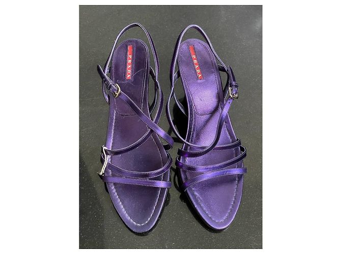 Prada Leder Pumps Lila Lavendel Größe 40.5 - Ansicht 3