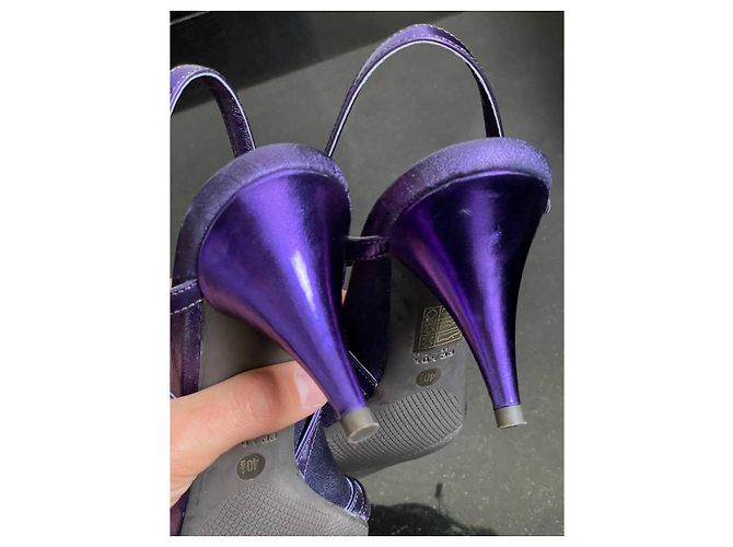 Prada Leder Pumps Lila Lavendel Größe 40.5 - Ansicht 5