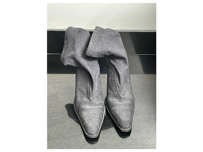 Sergio Rossi Absatzschuhe Grau aus Polyester Größe 39 - Ansicht 3