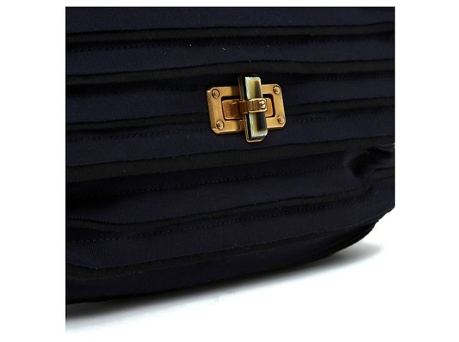 Lanvin HAPPY BAG RIBBONS ELBAZ BLACK NAVY - vue 3