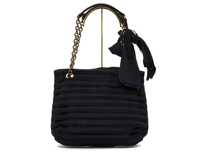 Lanvin HAPPY BAG RIBBONS ELBAZ BLACK NAVY - vue 4