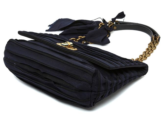Lanvin HAPPY BAG RIBBONS ELBAZ BLACK NAVY - vue 5