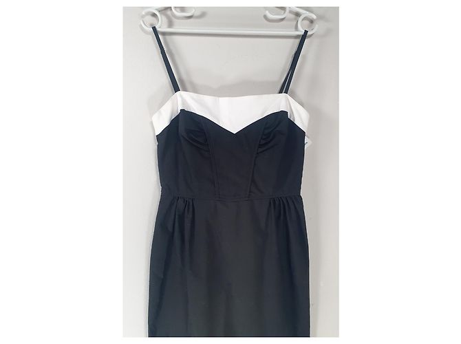 Sportmax Kleid schwarz weiß Baumwolle - Ansicht 2
