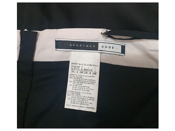 Sportmax Kleid schwarz weiß Baumwolle - Ansicht 6