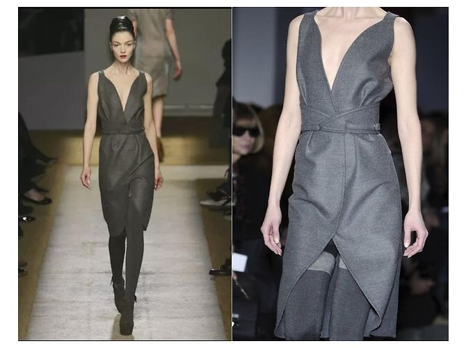 Yves Saint Laurent Wollkleid Grau - Ansicht 6