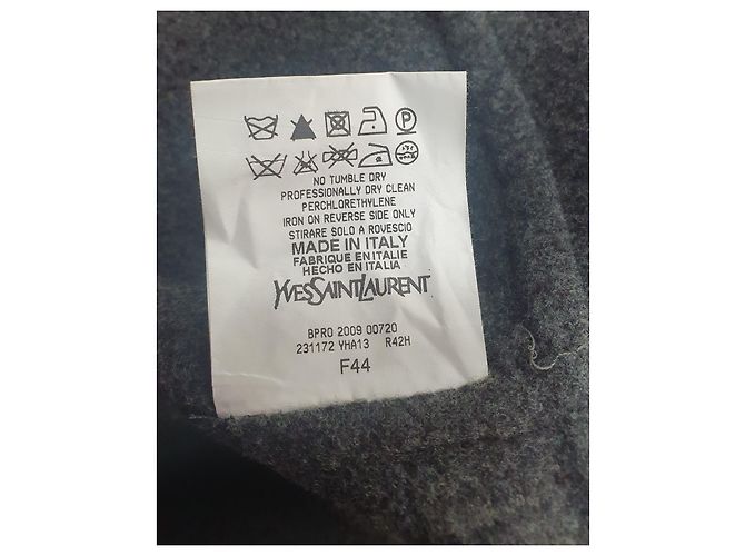 Yves Saint Laurent Wollkleid Grau - Ansicht 8