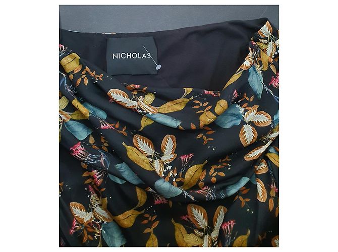 Top de seda con estampado floral Nicholas Kirkwood Multicolor - vista 6