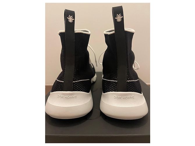 Dior High Top Sneaker Schwarz Stoff - Ansicht 3