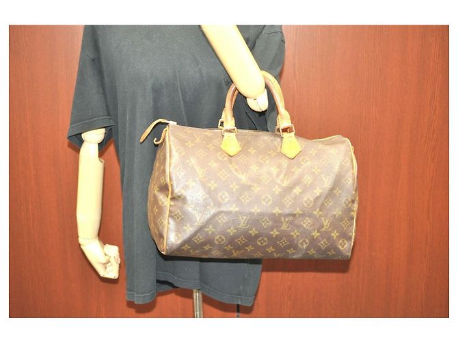 Monceau Authentische Louis Vuitton Monogram Speedy 35 Handtasche M.41524 LV G0137 Braun - Ansicht 2