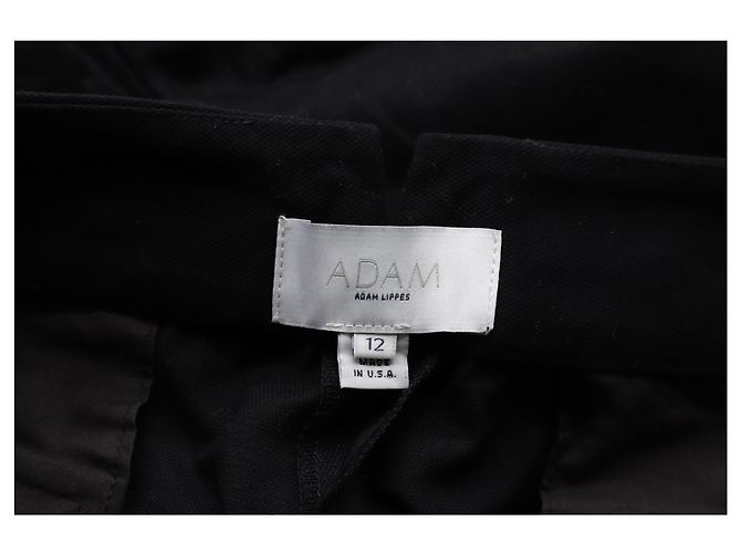 Calças Tailored Adam Lippes em algodão preto - vista 2