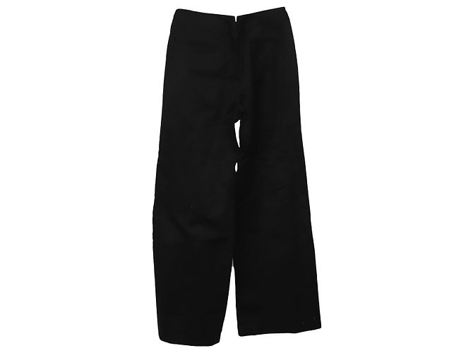 Calças Tailored Adam Lippes em algodão preto - vista 4