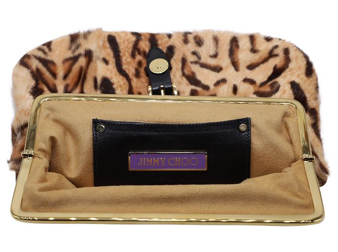 Pochette Jimmy Choo con stampa leopardata in capelli castani - vista 4