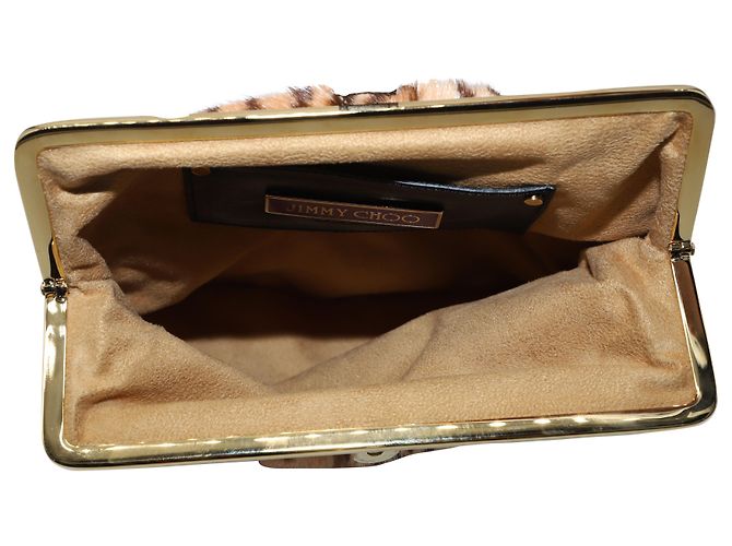 Pochette Jimmy Choo con stampa leopardata in capelli castani - vista 7