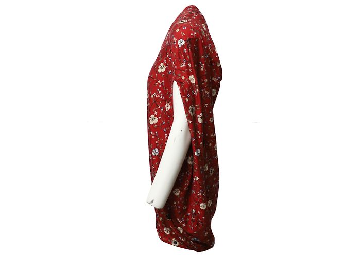 Alexander McQueen Asymmetric Back Draped Floral Dress in Multicolor Wool - view 2