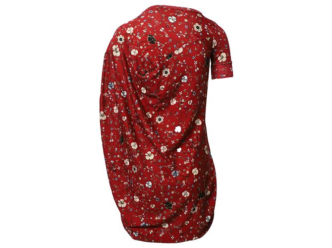 Alexander McQueen Asymmetric Back Draped Floral Dress in Multicolor Wool - view 3
