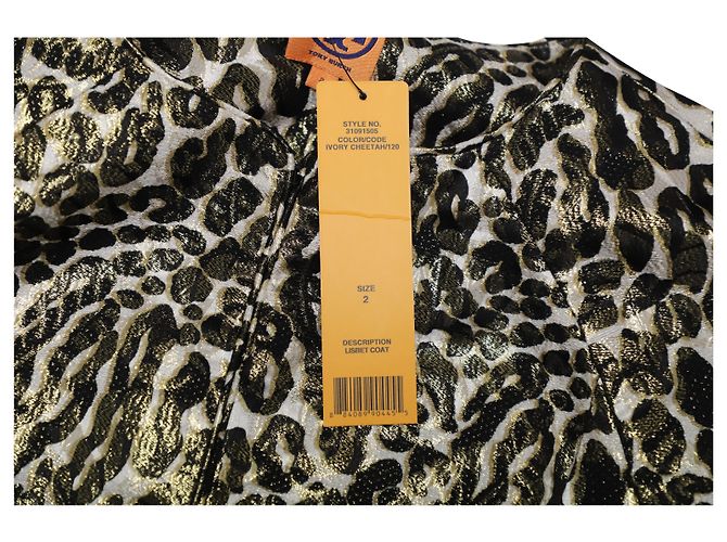 Casaco Jacquard Animal Print Tory Burch com mangas de pele em seda multicolorida Impressão em python - vista 8