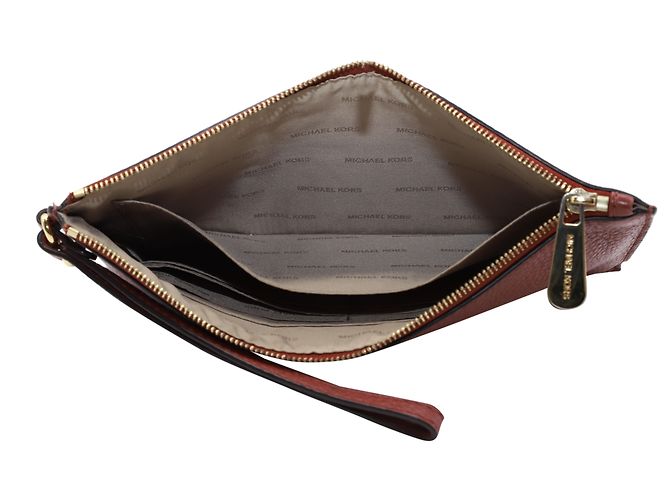 Pochette da polso Michael Kors in pelle rosa Marrone - vista 5