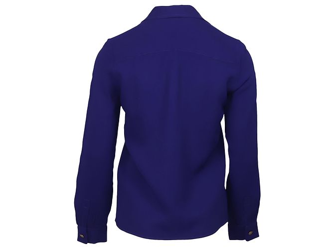 Chloé Blusa Chloe Button Down in Seta Viola Porpora - vista 2