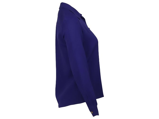 Chloé Blusa Chloe Button Down in Seta Viola Porpora - vista 3