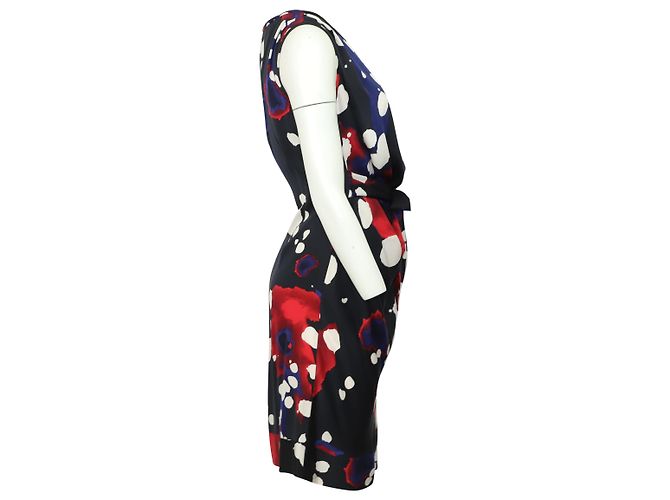 Diane Von Furstenberg Abito New Della Stampato in Seta Multicolor Multicolore - vista 4