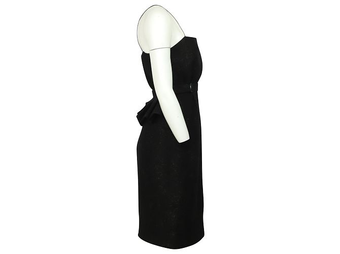 Bottega Veneta Vestido Shift com Cinto em Viscose Preta Preto - vista 2