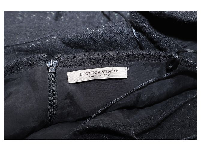 Bottega Veneta Vestido Shift com Cinto em Viscose Preta Preto - vista 5