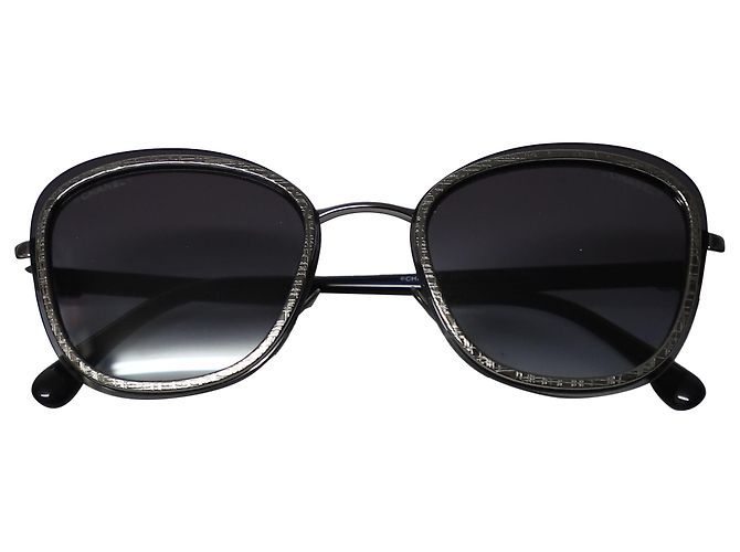 Occhiali da sole Chanel Pantos Cat-Eye in acetato nero - vista 5