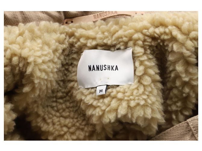 Jaqueta Faux Shearling forrada Nanushka em algodão bege Marrom - vista 2