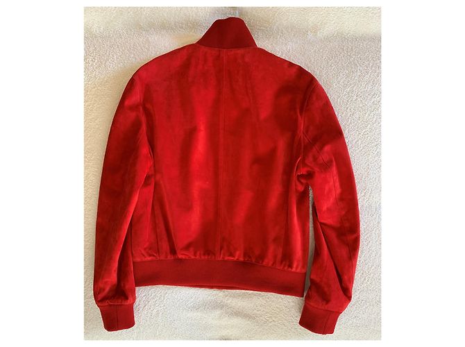Loewe Red suede bomber jacket - view 2