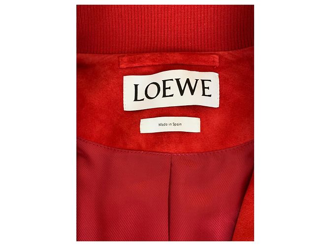 Loewe Red suede bomber jacket - view 4