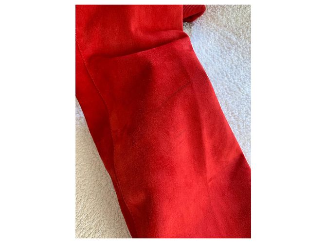Loewe Red suede bomber jacket - view 8