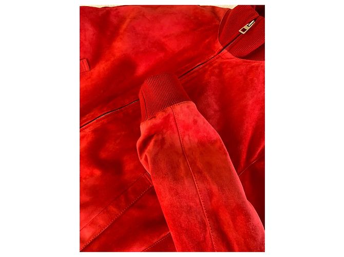 Loewe Red suede bomber jacket - view 9