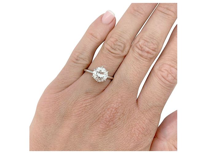 inconnue Platin- und Diamant-Solitär, 2,23 Karat. - Ansicht 10