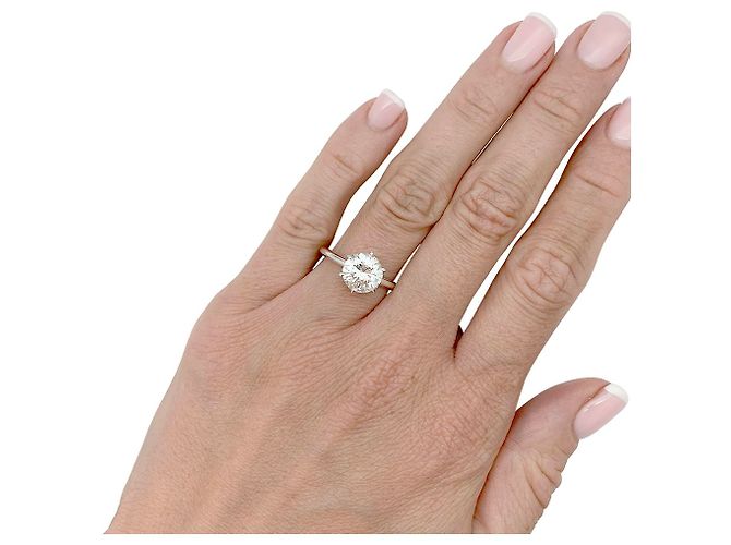 inconnue Platin- und Diamant-Solitär, 2,23 Karat. - Ansicht 8