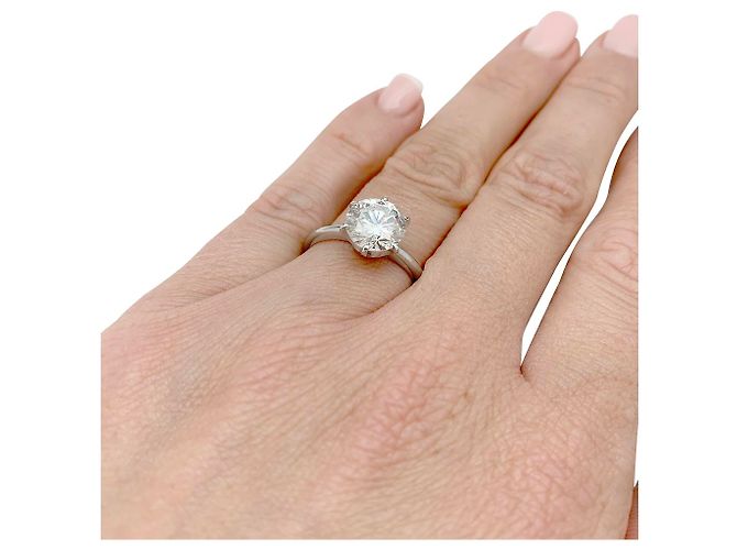 inconnue Platin- und Diamant-Solitär, 2,23 Karat. - Ansicht 9