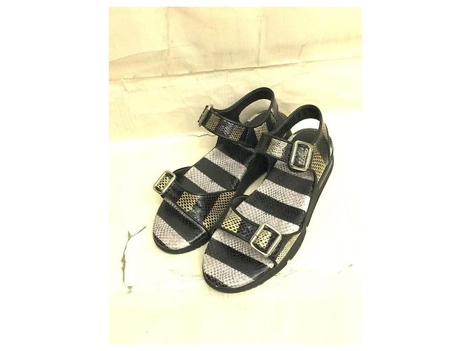 GIVENCHY Python leather / air sole / strap sandals / sandals / 41 / Black - view 2