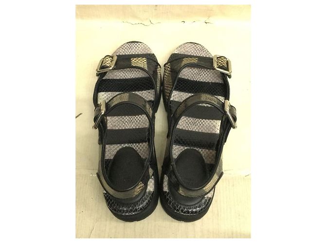 GIVENCHY Python leather / air sole / strap sandals / sandals / 41 / Black - view 4