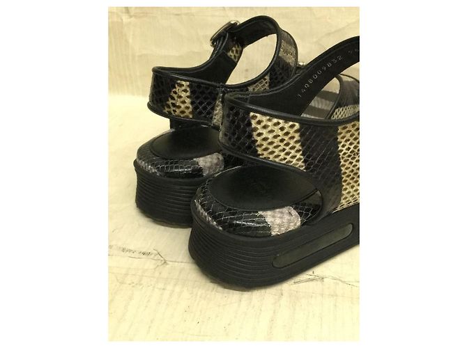 GIVENCHY Python leather / air sole / strap sandals / sandals / 41 / Black - view 7