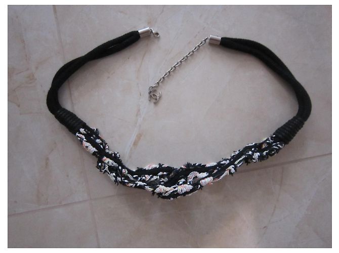 Cinturón Chanel de cuerda negro 80 cm - vista 3