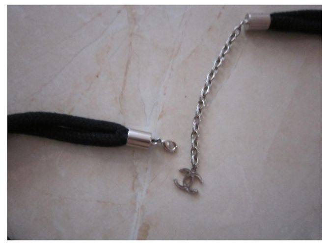 Cinturón Chanel de cuerda negro 80 cm - vista 4