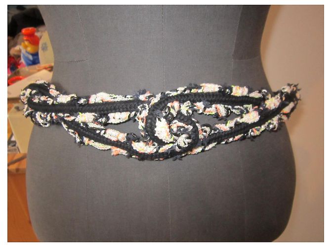 Cinturón Chanel de cuerda negro 80 cm - vista 6