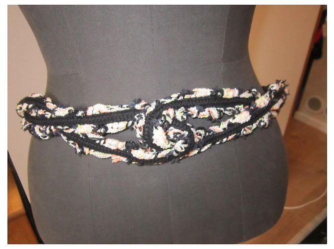 Cinturón Chanel de cuerda negro 80 cm - vista 7