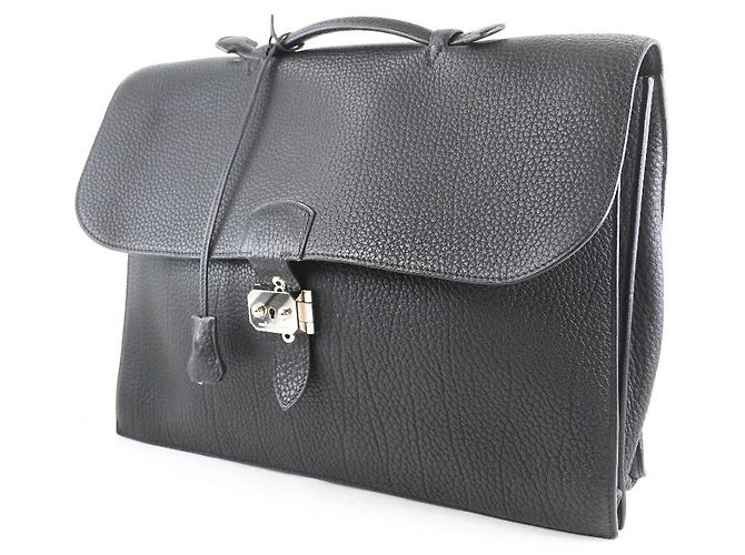 Sac à dépêches Hermès Hermes Sac a Depeches Schwarz - Ansicht 5