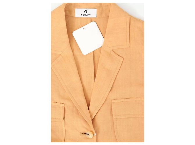 Aigner Blazer Orange Leinen Viscose - Ansicht 3