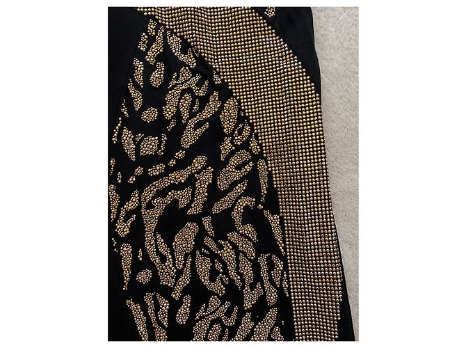 Versace Kleid Schwarz Viscose mit Kristallen - Ansicht 3