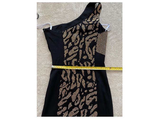 Versace Kleid Schwarz Viscose mit Kristallen - Ansicht 6