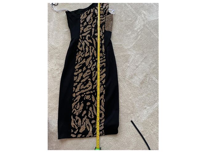 Versace Kleid Schwarz Viscose mit Kristallen - Ansicht 7