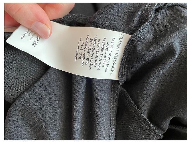 Versace Kleid Schwarz Viscose mit Kristallen - Ansicht 8